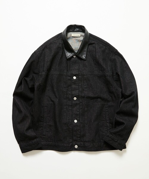FREAK'S STORE(フリークスストア)の「限定展開 コントラストカラー デニムジャケット(ブルゾン・メンズ・ブラック/ネイビー/ブルー・SMALL/MEDIUM/LARGE)」の15枚目の写真