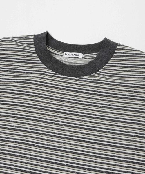 FORK&SPOON（フォークアンドスプーン）の「FORK&SPOON　プレーティングボーダーロングスリーブTシャツ（Tシャツ/カットソー・メンズ・グレー系その他/パープル系その他・5/4）」の4枚目の写真