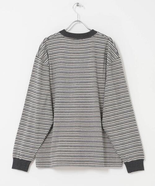 FORK&SPOON（フォークアンドスプーン）の「FORK&SPOON　プレーティングボーダーロングスリーブTシャツ（Tシャツ/カットソー・メンズ・グレー系その他/パープル系その他・5/4）」の6枚目の写真