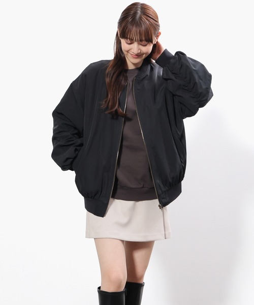 Honeys(ハニーズ)の「リブブルゾン(ブルゾン・レディース・カーキ/アイボリー/ブラック・L/LL/M/S)」の11枚目の写真