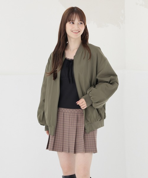 Honeys(ハニーズ)の「リブブルゾン(ブルゾン・レディース・カーキ/アイボリー/ブラック・L/LL/M/S)」の15枚目の写真