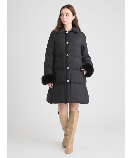 CELFORD(セルフォード)の「【WEB・一部店舗限定】ファースリーブダウンコート(ダウンジャケット/コート・レディース・アイボリー/ライトグレー/ブラック・36/38)」の15枚目の写真