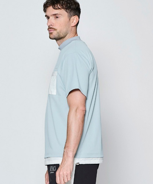 ACANTHUS(アカンサス)の「mt10681- Mesh Mockneck S-S Top モックネックTシャツ(MA2714)(Tシャツ/カットソー・メンズ・グレー/チャコール/ブラック/ホワイト・XL/L/M/S)」の6枚目の写真