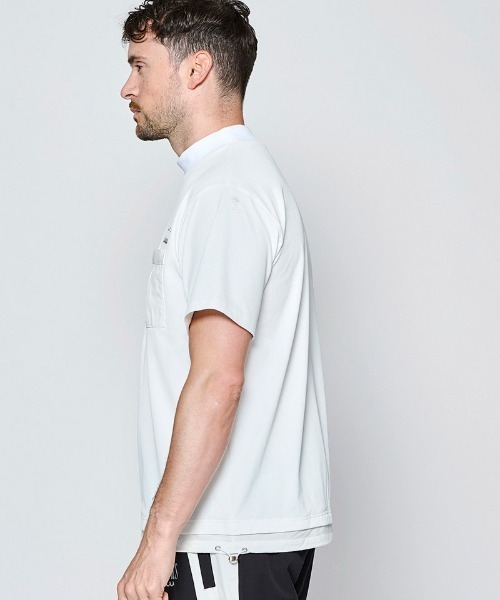 ACANTHUS(アカンサス)の「mt10681- Mesh Mockneck S-S Top モックネックTシャツ(MA2714)(Tシャツ/カットソー・メンズ・グレー/チャコール/ブラック/ホワイト・XL/L/M/S)」の8枚目の写真