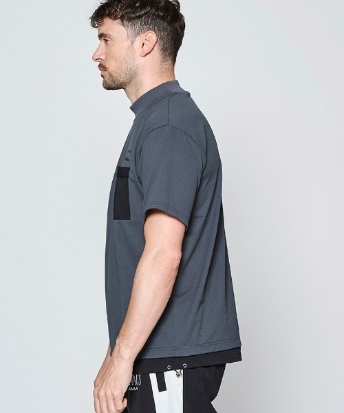 ACANTHUS(アカンサス)の「mt10681- Mesh Mockneck S-S Top モックネックTシャツ(MA2714)(Tシャツ/カットソー・メンズ・グレー/チャコール/ブラック/ホワイト・XL/L/M/S)」の14枚目の写真