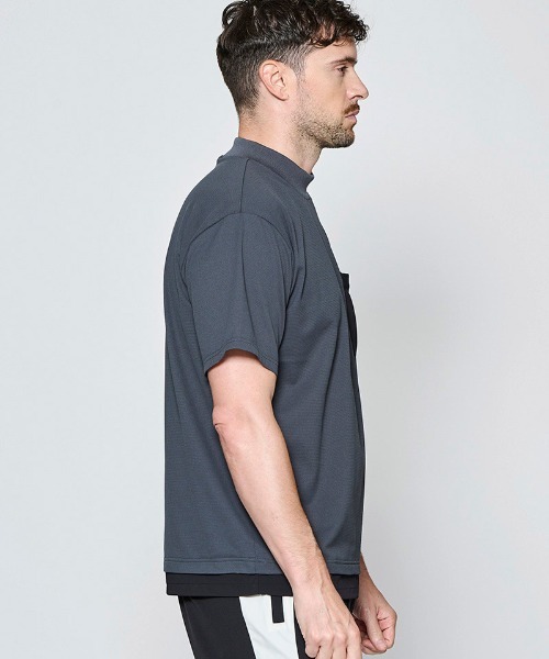 ACANTHUS(アカンサス)の「mt10681- Mesh Mockneck S-S Top モックネックTシャツ(MA2714)(Tシャツ/カットソー・メンズ・グレー/チャコール/ブラック/ホワイト・XL/L/M/S)」の15枚目の写真