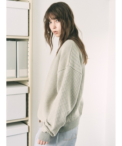PHINGERIN(フィンガリン)の「MULTI KNIT SHIRT JACKET(ニット/セーター・メンズ・ブラック/グレー・LARGE/MEDIUM)」の4枚目の写真