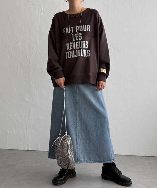 LBC(エルビーシー)の「裏毛切り替えロゴプルオーバー(Tシャツ/カットソー・レディース・ナチュラル/グリーン/チャコール・M/L)」の8枚目の写真