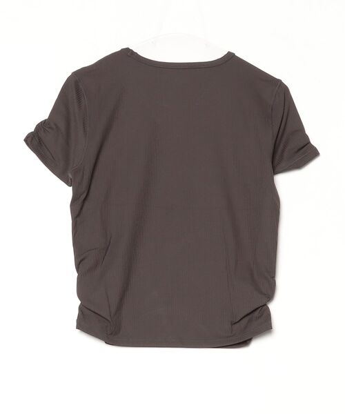 TIGORA（ティゴラ）の「ティゴラ TIGORA フィットネスリブ半袖Tシャツ（Tシャツ/カットソー・レディース・ホワイト/ダークブラウン/ライラック・M/L/XL/S）」の13枚目の写真