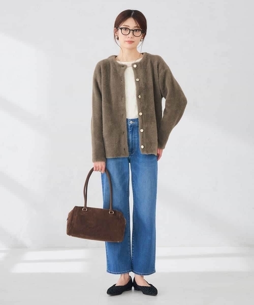 a.v.v(アーヴェヴェ)の「フェレットライクダブルフェイス カーディガン(カーディガン/ボレロ・レディース・ブラウン/グレー系その他/モカ・38/40)」の6枚目の写真
