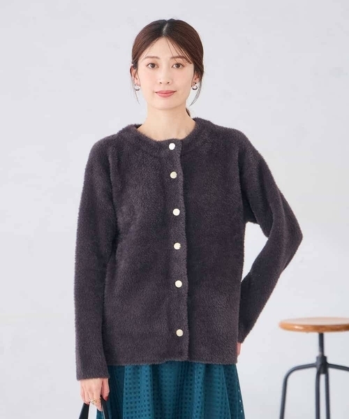 a.v.v(アーヴェヴェ)の「フェレットライクダブルフェイス カーディガン(カーディガン/ボレロ・レディース・ブラウン/グレー系その他/モカ・38/40)」の10枚目の写真
