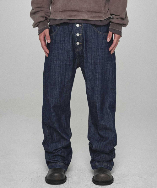 KICHUL(キチョル)の「リジッドストレートデニムパンツ(インディゴ)(デニムパンツ・レディース・その他・SMALL/MEDIUM/LARGE)」の2枚目の写真