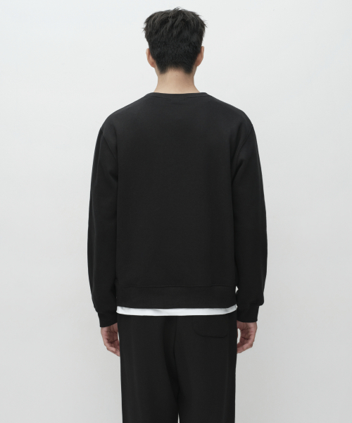 MUSINSA STANDARD（ムシンサスタンダード）の「起毛スウェットシャツ [ブラック]（スウェット・メンズ・その他・LARGE/X-LARGE/2XL/3XL/SMALL/MEDIUM）」の3枚目の写真