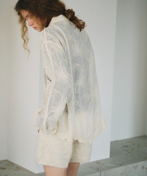 full/fill.（フルフィル）の「flower mesh shirt / フラワーメッシュシャツ（シャツ/ブラウス・レディース・ナチュラル/ホワイト・FREE）」の19枚目の写真