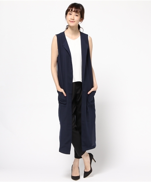 LBC(エルビーシー)の「ビンテージスパンローンジレ (ベスト・レディース・オリーブ/ネイビー・MEDIUM/LARGE)」の2枚目の写真