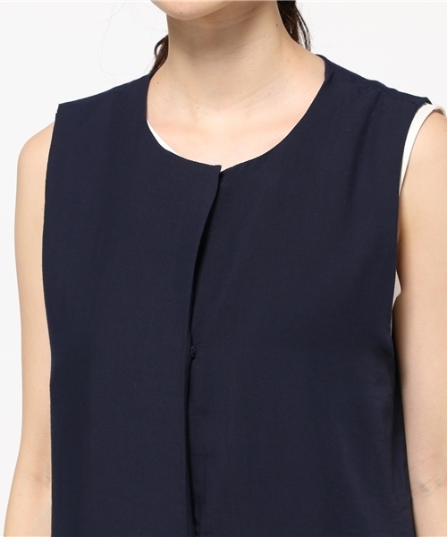 LBC(エルビーシー)の「ビンテージスパンローンジレ (ベスト・レディース・オリーブ/ネイビー・MEDIUM/LARGE)」の7枚目の写真