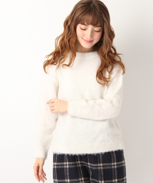 Heather(ヘザー)の「A*フワモコニットプルオーバー 741816(ニット/セーター・レディース・ピンク系その他/ホワイト/ブルー系その他・ONE SIZE)」の1枚目の写真