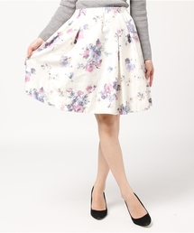 laboratory work | バックサテンシャンタンパステル花柄プリントフレアスカート(スカート)