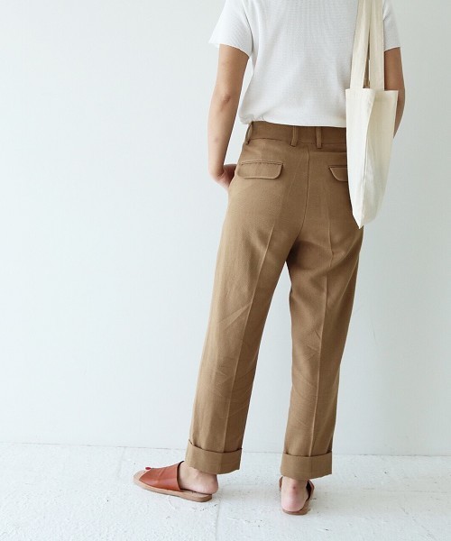 TODAYFUL（トゥデイフル）の「センタータックトラウザース（その他パンツ・レディース・ネイビー/ホワイト/キャメル・38inch/36inch）」の15枚目の写真