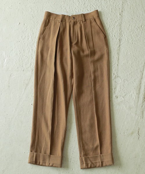 TODAYFUL（トゥデイフル）の「センタータックトラウザース（その他パンツ・レディース・ネイビー/ホワイト/キャメル・38inch/36inch）」の7枚目の写真