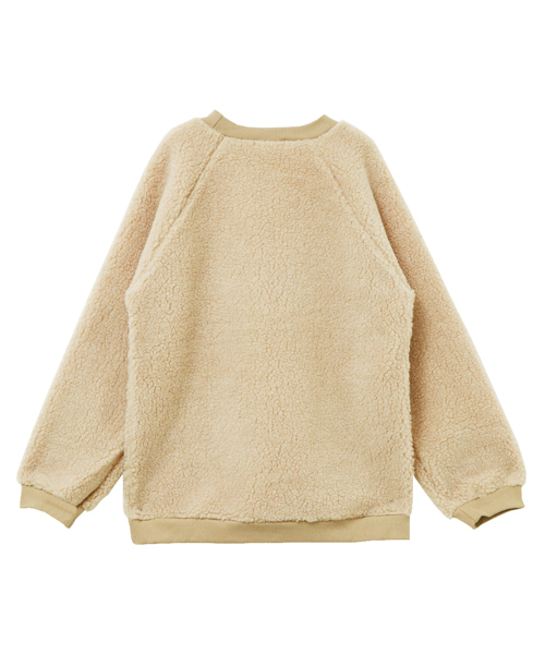 SUNBABIES（サンベイビーズ）の「ボアトップス（Tシャツ/カットソー・レディース・チャコールグレー/ベージュ・MEDIUM）」の10枚目の写真