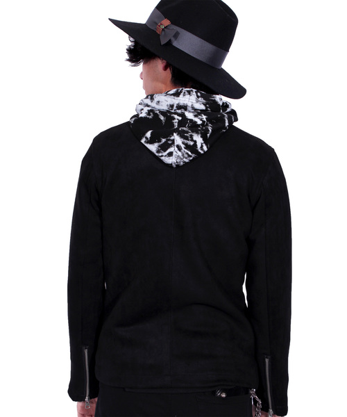 ８(eight)（エイト）の「シングル ライダースジャケット PUレザー スウェード（ライダースジャケット・メンズ・ブラック・MEDIUM/LARGE/X-LARGE）」の12枚目の写真