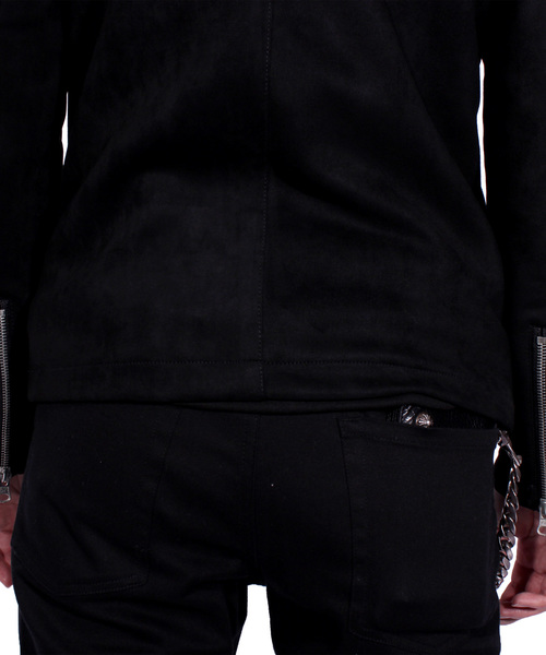 ８(eight)（エイト）の「シングル ライダースジャケット PUレザー スウェード（ライダースジャケット・メンズ・ブラック・MEDIUM/LARGE/X-LARGE）」の21枚目の写真