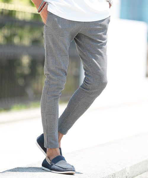 jiggys shop(ジギーズショップ)の「無地&サイドライン 裾ジップ スキニー テーパードパンツ スウェットイージーパンツ ワンマイルウェア(スウェットパンツ・メンズ・グレー系その他2/ブラック系その他3/ブラック系その他2/グレー系その他/ブラック系その他/ホワイト系その他/ミックスグレー/ネイビー/ブラック/ブルー系その他/ブルー系その他2/杢グレー/グレー系その他3/チャコールグレー/グレー系その他4/グレー系その他5・MEDIUM/LARGE/SMALL/X-LARGE/X-SMALL)」の11枚目の写真