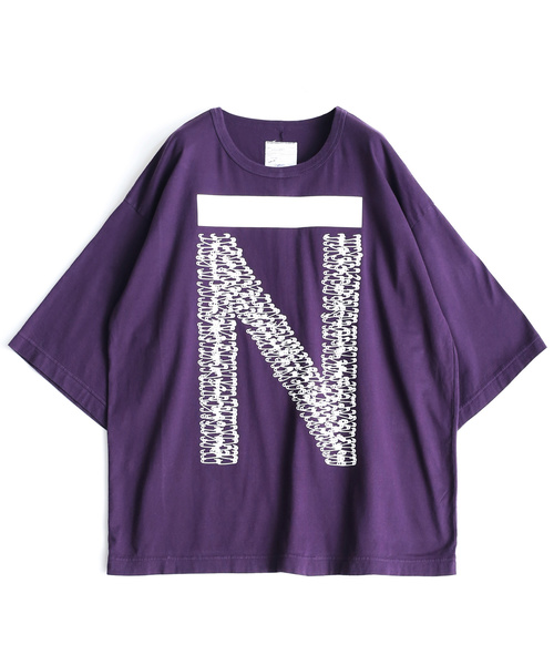 SHAREEF(シャリーフ)の「”PIN” PT BIG-T(Tシャツ/カットソー・メンズ・オレンジ/ブラック/ライトグレー/パープル/ホワイト系その他・1/2/3)」の4枚目の写真