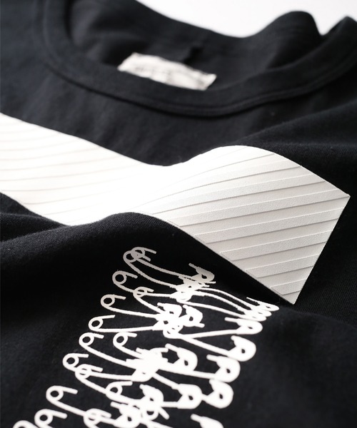 SHAREEF(シャリーフ)の「”PIN” PT BIG-T(Tシャツ/カットソー・メンズ・オレンジ/ブラック/ライトグレー/パープル/ホワイト系その他・1/2/3)」の6枚目の写真