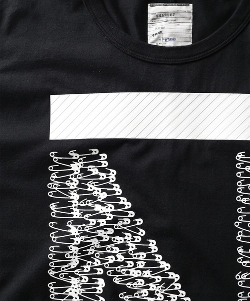 SHAREEF(シャリーフ)の「”PIN” PT BIG-T(Tシャツ/カットソー・メンズ・オレンジ/ブラック/ライトグレー/パープル/ホワイト系その他・1/2/3)」の7枚目の写真
