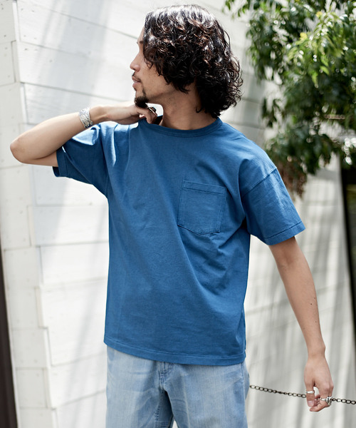 CIAOPANIC（チャオパニック）の「ピグメントビッグシルエットTシャツ（Tシャツ/カットソー・メンズ・イエロー/サンドベージュ/ブラック/パープル/その他12/ブルー・LARGE/MEDIUM/SMALL）」の3枚目の写真