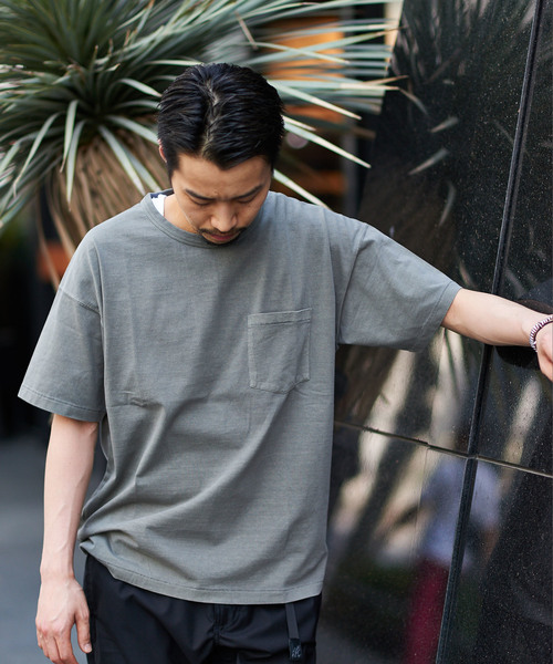 CIAOPANIC（チャオパニック）の「ピグメントビッグシルエットTシャツ（Tシャツ/カットソー・メンズ・イエロー/サンドベージュ/ブラック/パープル/その他12/ブルー・LARGE/MEDIUM/SMALL）」の2枚目の写真