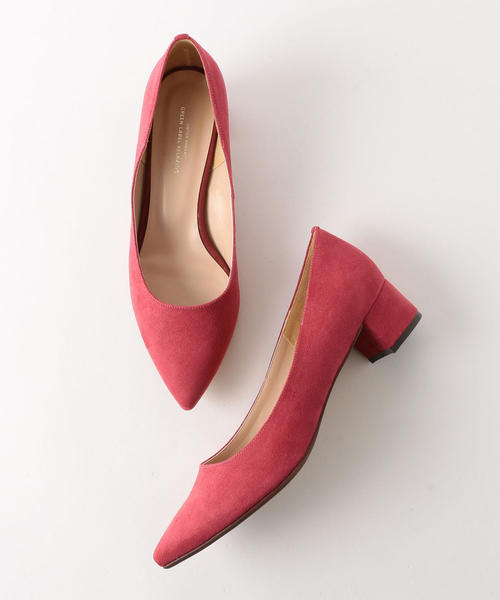 green label relaxing（グリーンレーベルリラクシング）の「◆ポインテッド ブロックヒール パンプス D (3.5cmヒール) ◆（パンプス・レディース・ブラック/グレー/ピンク・22.5cm/22cm/23.5cm/23cm/24.5cm/24cm/25cm）」の3枚目の写真