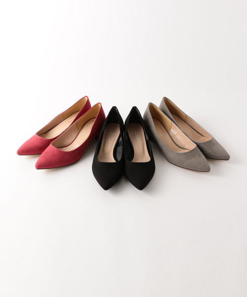 green label relaxing（グリーンレーベルリラクシング）の「◆ポインテッド ブロックヒール パンプス D (3.5cmヒール) ◆（パンプス・レディース・ブラック/グレー/ピンク・22.5cm/22cm/23.5cm/23cm/24.5cm/24cm/25cm）」の4枚目の写真