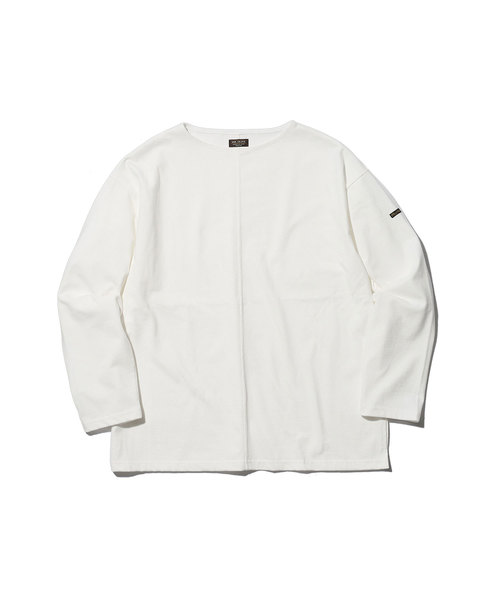 MR.OLIVE(ミスターオリーブ)の「SUEDE PLAIN STITCH / BIG SILHOUTTE BOAT NECK CUT&SEWN(Tシャツ/カットソー・メンズ・ブラック/グレー/オフホワイト・SMALL/MEDIUM/LARGE)」の4枚目の写真