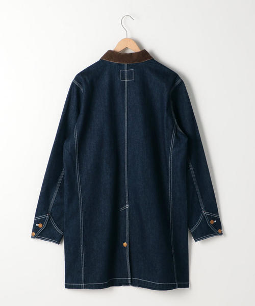 coen（コーエン）の「SMITH(スミス)別注ショップコート（ステンカラーコート・メンズ・ベージュ/ネイビー・SMALL/MEDIUM/X-LARGE/LARGE）」の3枚目の写真