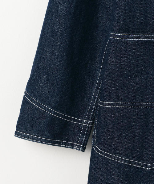 coen（コーエン）の「SMITH(スミス)別注ショップコート（ステンカラーコート・メンズ・ベージュ/ネイビー・SMALL/MEDIUM/X-LARGE/LARGE）」の10枚目の写真