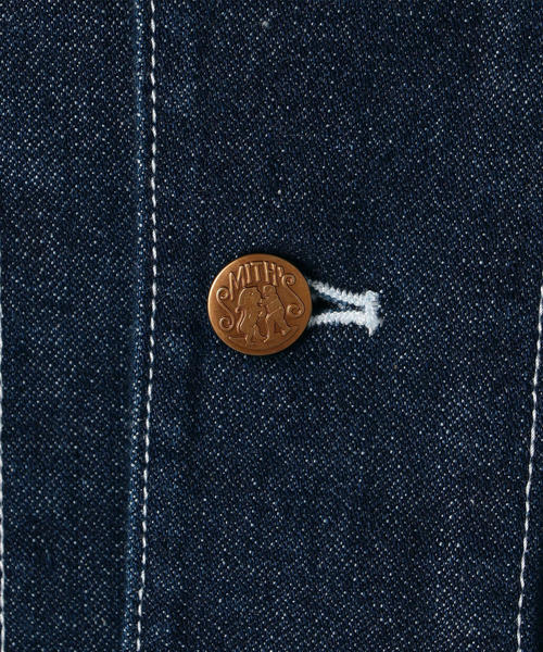 coen（コーエン）の「SMITH(スミス)別注ショップコート（ステンカラーコート・メンズ・ベージュ/ネイビー・SMALL/MEDIUM/X-LARGE/LARGE）」の8枚目の写真