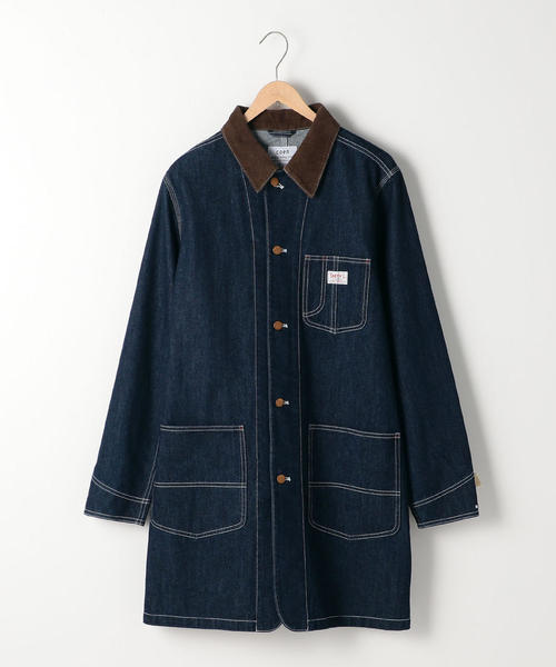 coen（コーエン）の「SMITH(スミス)別注ショップコート（ステンカラーコート・メンズ・ベージュ/ネイビー・SMALL/MEDIUM/X-LARGE/LARGE）」の6枚目の写真