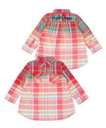 X-girl Stages | BLEACH L/S SHIRT DRESS （4T～7T）(ワンピース)