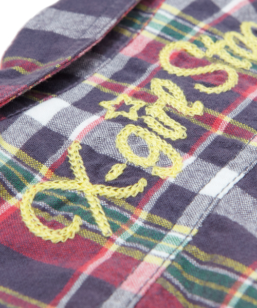 X-girl Stages（エックスガールステージス）の「BLEACH L/S SHIRT DRESS （4T～7T）（ワンピース・キッズ・インディゴブルー/ネイビー/レッド・4T/5T/6T/7T）」の5枚目の写真