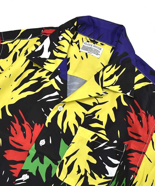 アロハシャツ ボタニカル 開襟シャツ メンズ トップス 半袖 半袖