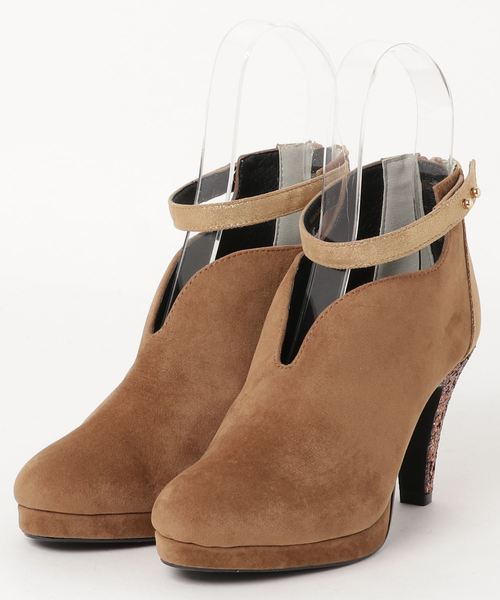 YECCA VECCA（イェッカヴェッカ）の「グリッターヒールブーティ（ブーティ・レディース・ブラック/キャメル・SMALL/MEDIUM/LARGE）」の2枚目の写真