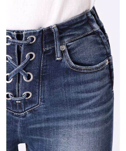 EVRIS（エヴリス）の「フロントスピンドルスキニーデニムパンツ（デニムパンツ・レディース・ブラック/インディゴブルー・SMALL/MEDIUM/X-SMALL）」の13枚目の写真