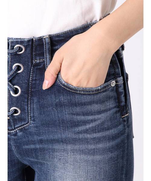 EVRIS（エヴリス）の「フロントスピンドルスキニーデニムパンツ（デニムパンツ・レディース・ブラック/インディゴブルー・SMALL/MEDIUM/X-SMALL）」の11枚目の写真