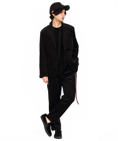 ８(eight)（エイト）の「ベロア 長袖Tシャツ カットソー（Tシャツ/カットソー・メンズ・ブラック/ベージュ/ネイビー/グリーン/ワイン・MEDIUM/LARGE/X-LARGE）」の6枚目の写真