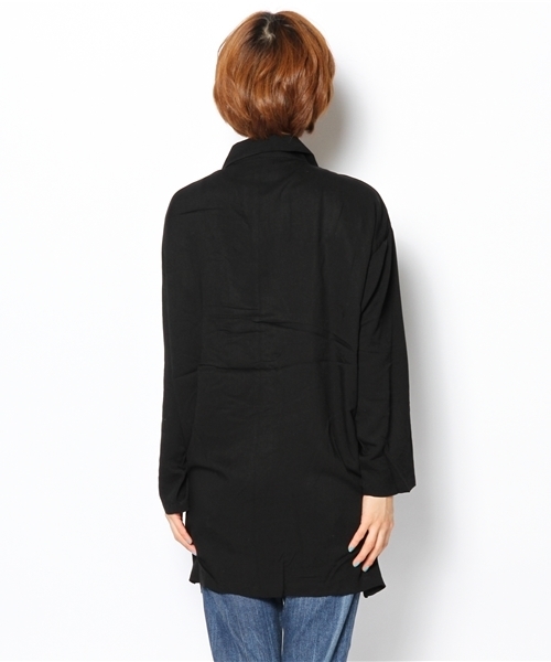 WEGO（ウィゴー）の「WEGO/ビッグジャケット（テーラードジャケット・レディース・ブラック/ライトグレー/ベージュ・FREE）」の6枚目の写真