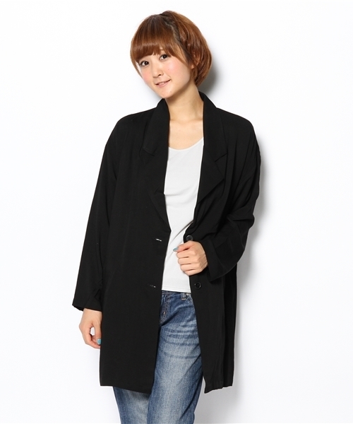 WEGO（ウィゴー）の「WEGO/ビッグジャケット（テーラードジャケット・レディース・ブラック/ライトグレー/ベージュ・FREE）」の7枚目の写真