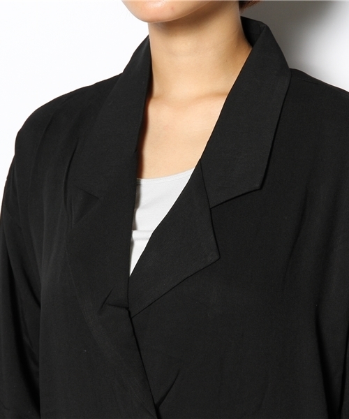 WEGO（ウィゴー）の「WEGO/ビッグジャケット（テーラードジャケット・レディース・ブラック/ライトグレー/ベージュ・FREE）」の8枚目の写真